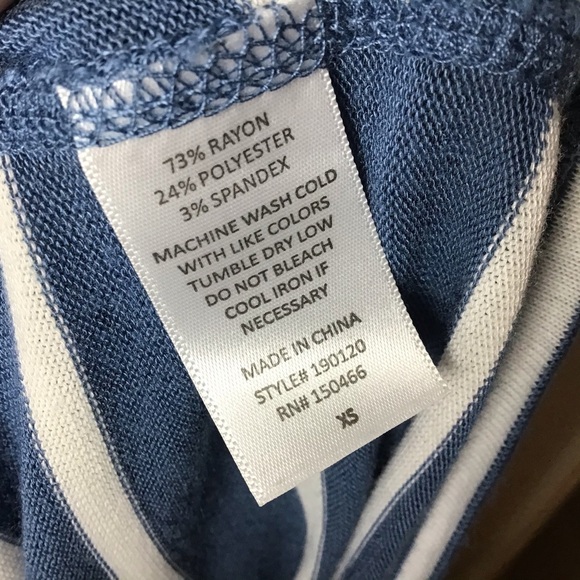 MIX by 41 Hawthorn Blue and White Striped Top - Picture 5 of 5